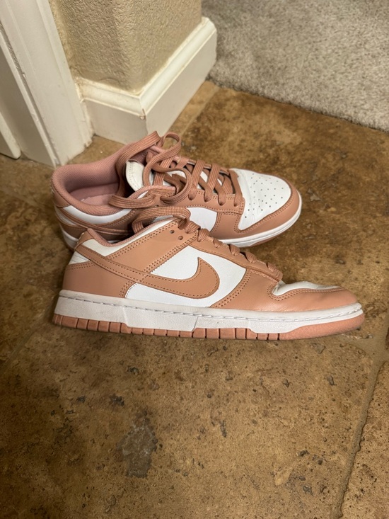 Nike Shoes - Nike Dunk Low in Tan and White